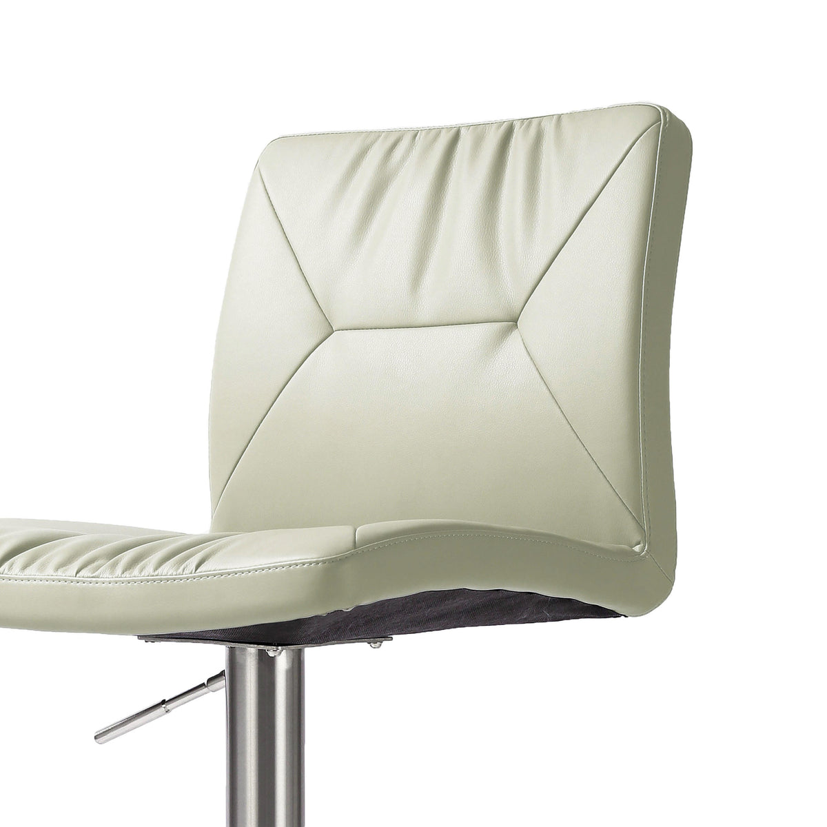 Paddy Light Grey Performance Vegan Leather on Silver Adjustable Stool by TOV Furniture – photo 5 of 6