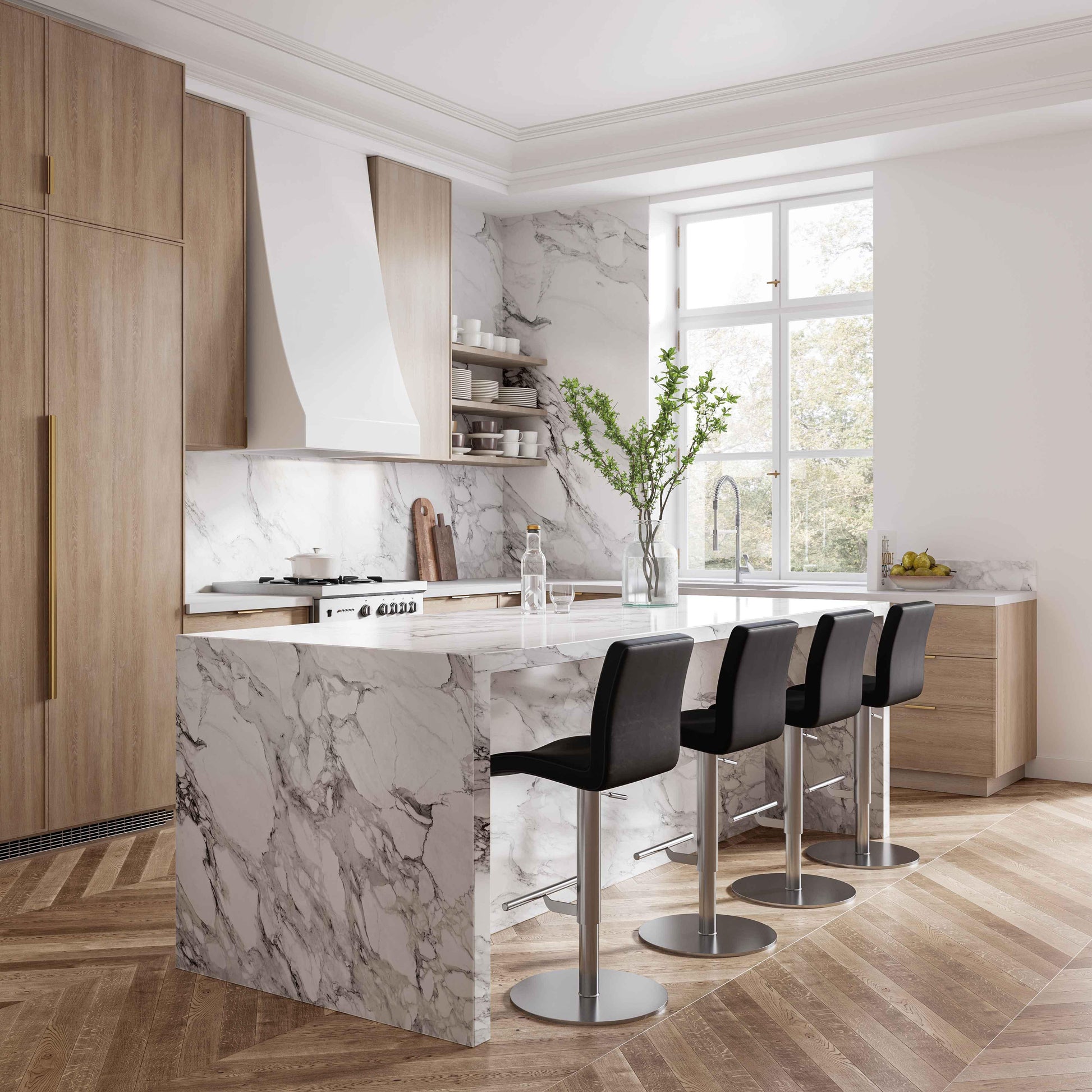 Paddy Performance Vegan Leather Adjustable Stool by TOV D68625