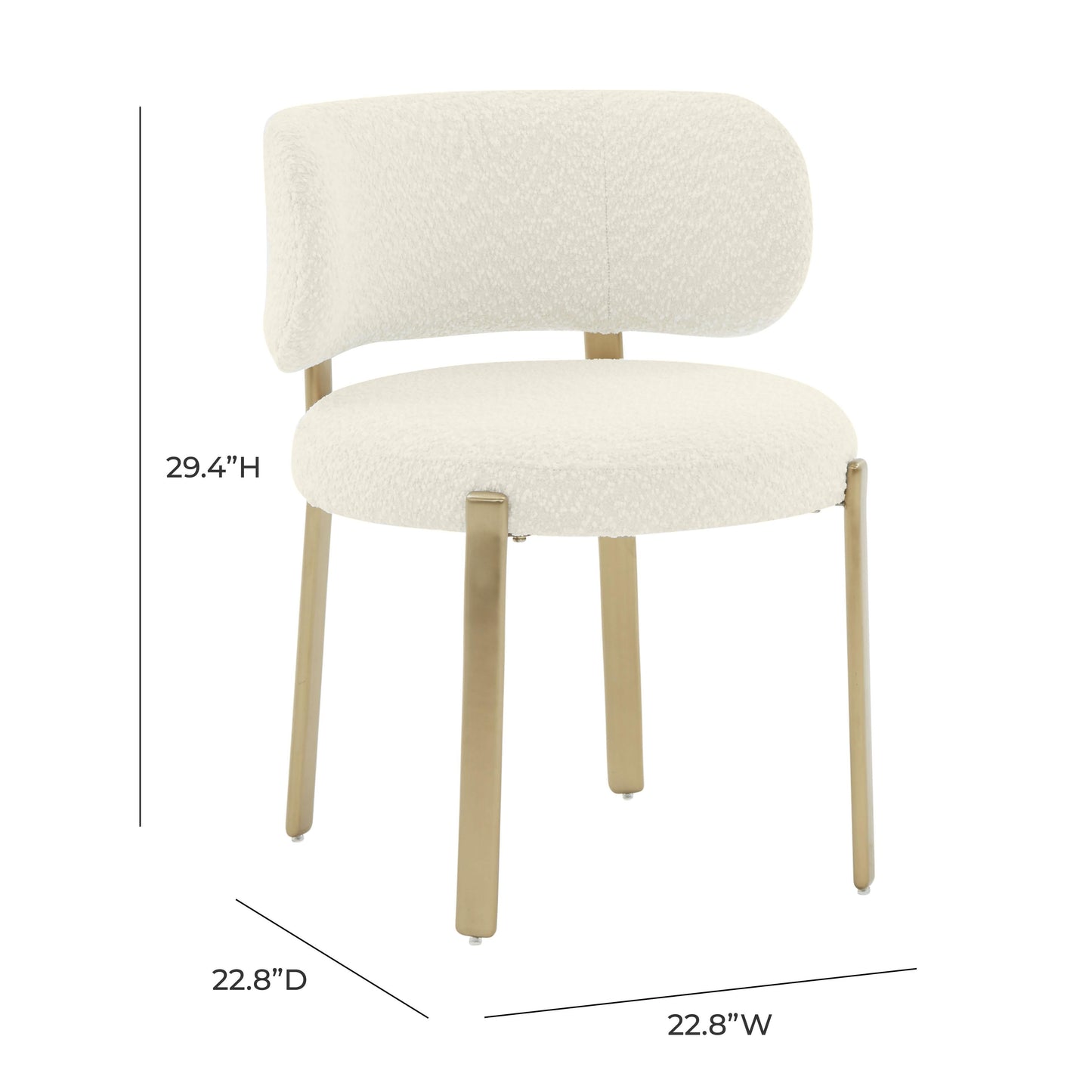 Margaret Performance Boucle Dining Chair by TOV D68996