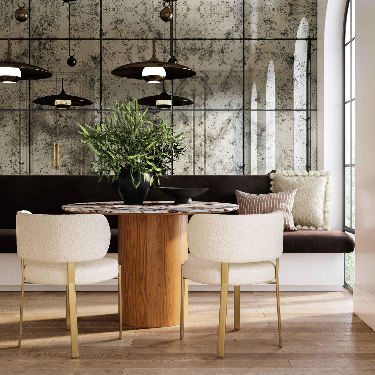 Margaret Cream Performance Boucle Dining Chair by TOV Furniture – photo 6 of 6