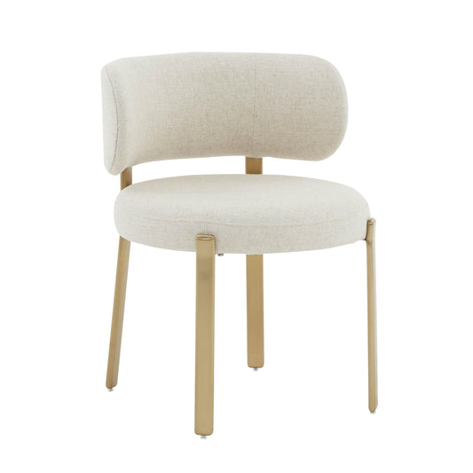 Margaret Cream Performance Linen Dining Chair by TOV D68650