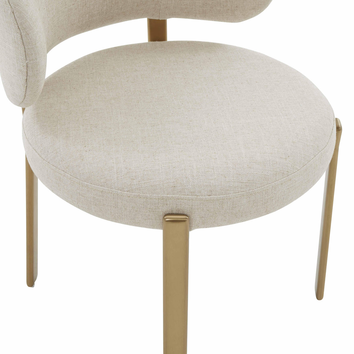 Margaret Cream Performance Linen Dining Chair by TOV Furniture – photo 5 of 6