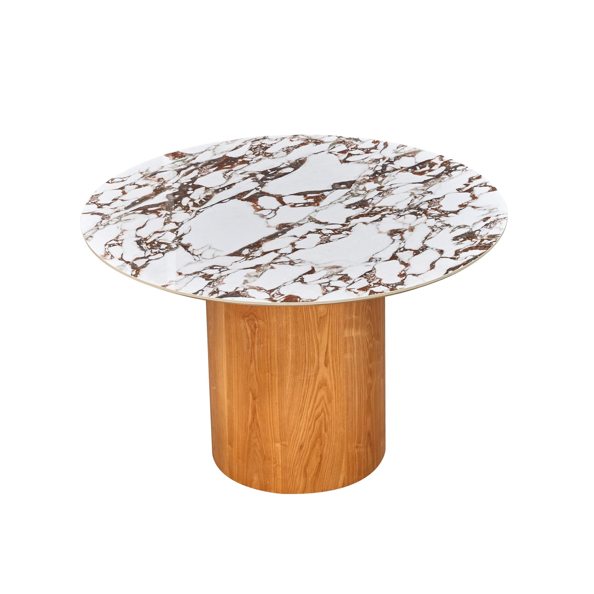 Tamara 47 Marble Ceramic Round Dinette Table by TOV D68681