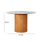 Tamara 47 Marble Ceramic Round Dinette Table by TOV D68681