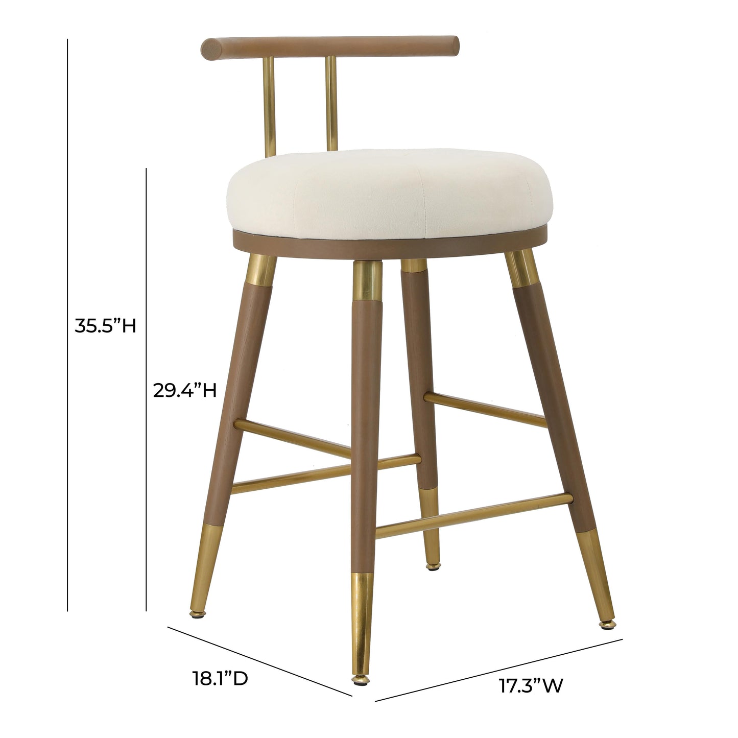 Juniper Velvet Stool by TOV D68685