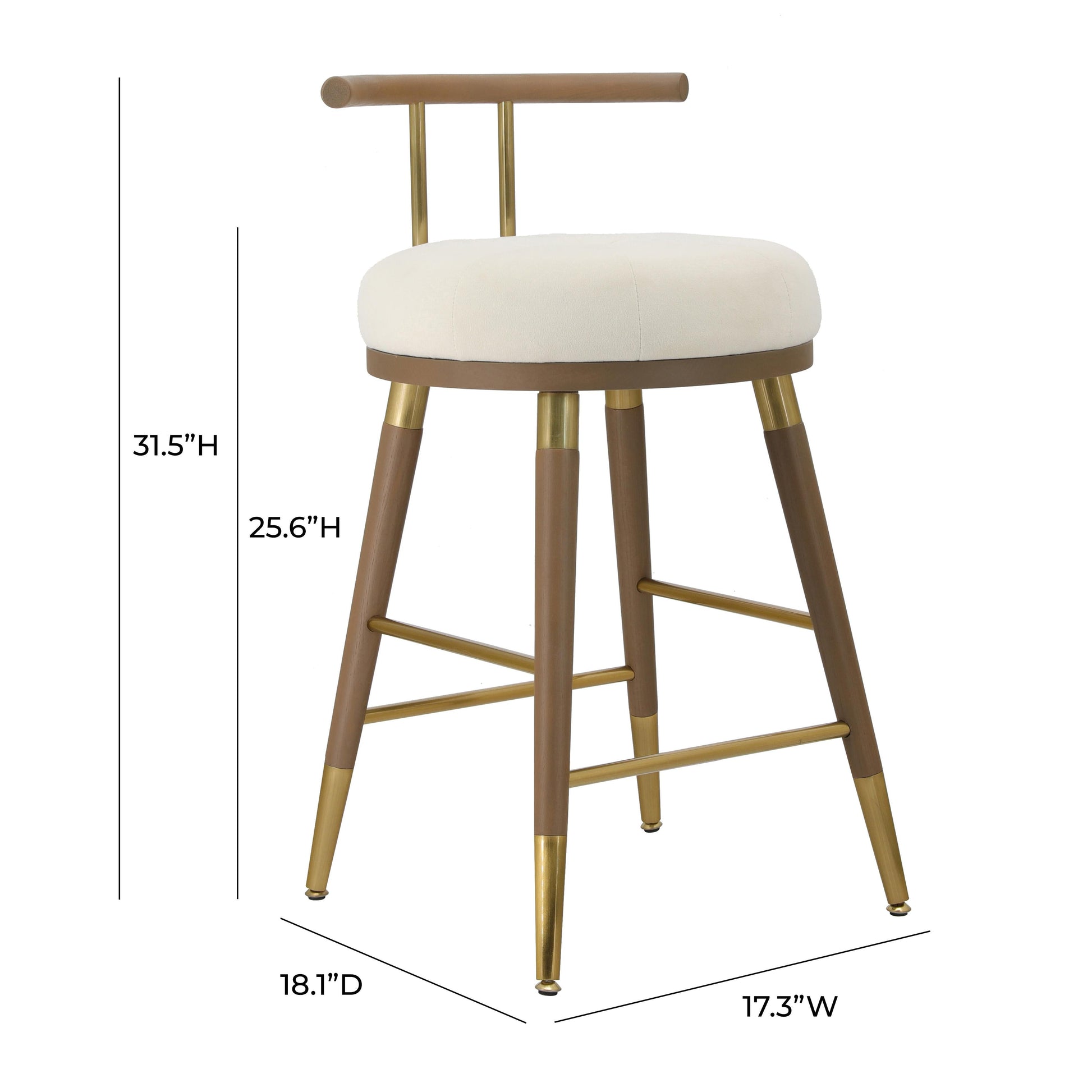 Juniper Velvet Stool by TOV D68685