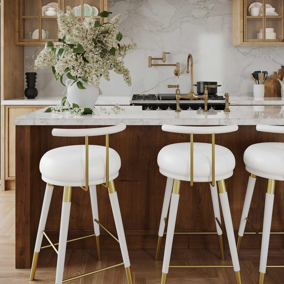 Juniper Performance Vegan Leather Stool in Counter Height by TOV Furniture – photo 2 of 6