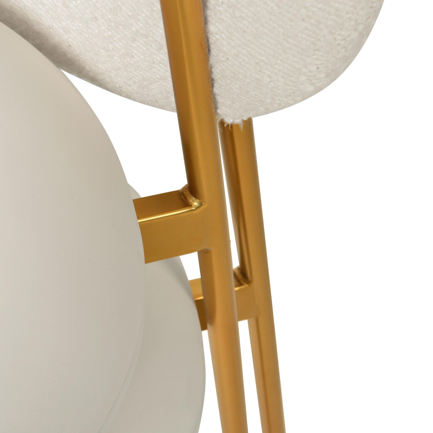 Mckenzie Cream Boucle Performance Vegan Leather Stackable Dining Chair Set Of 2 by TOV D68703