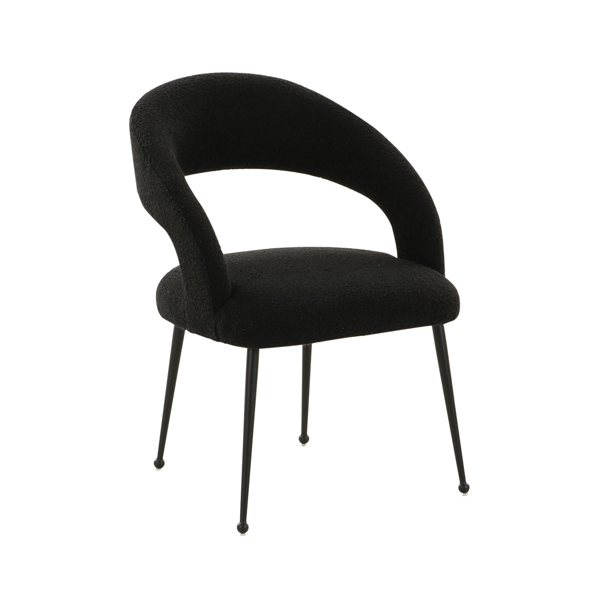Rocco Black Performance Boucle Dining Chair by TOV Furniture – photo 1 of 6
