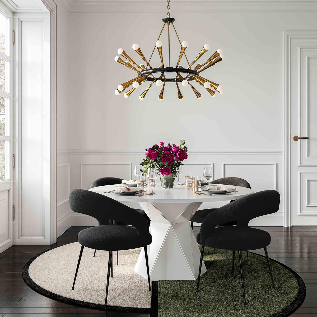 Rocco Black Performance Boucle Dining Chair by TOV Furniture – photo 2 of 6