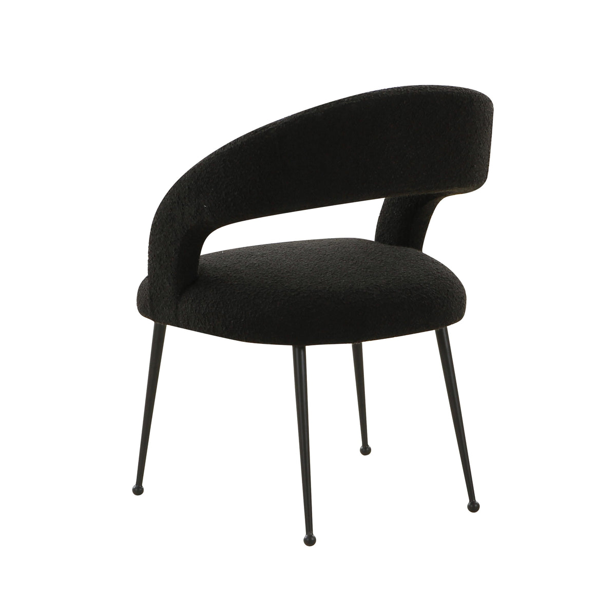 Rocco Black Performance Boucle Dining Chair by TOV Furniture – photo 4 of 6