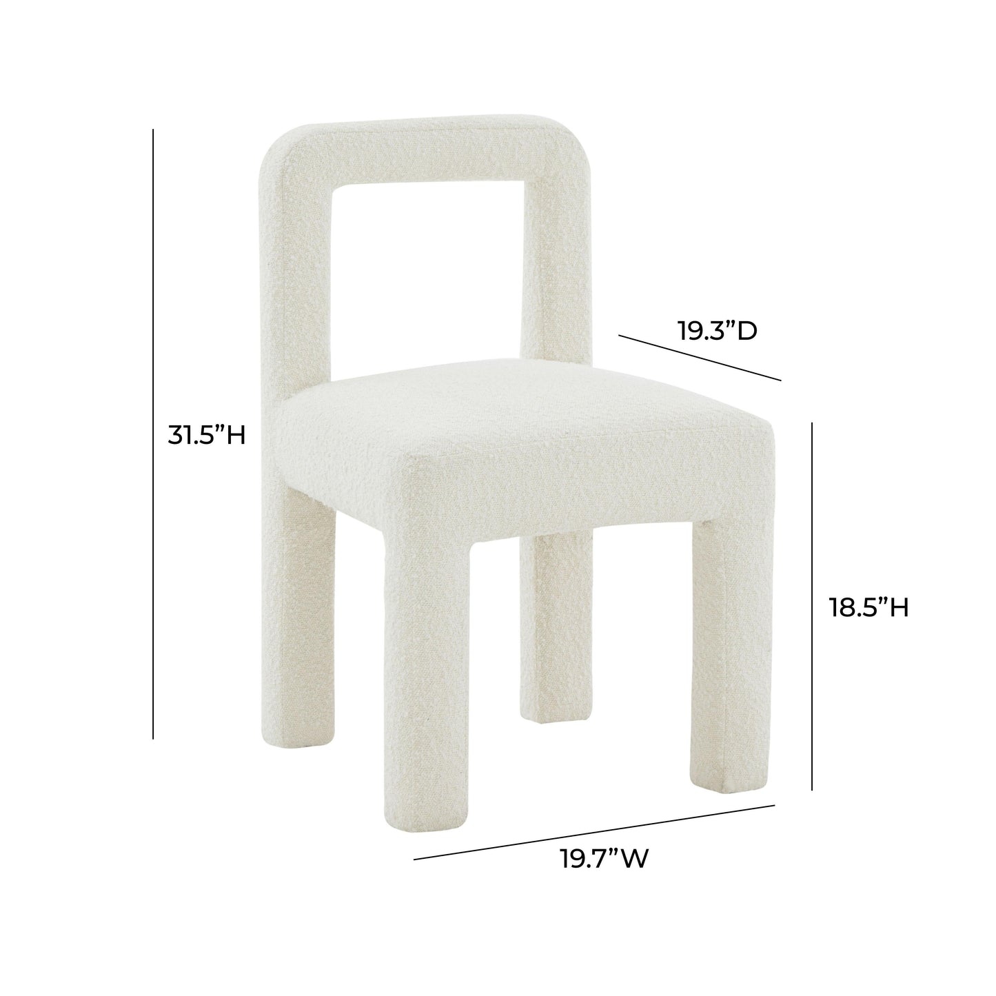 Hazel Boucle Dining Chair by TOV D68466