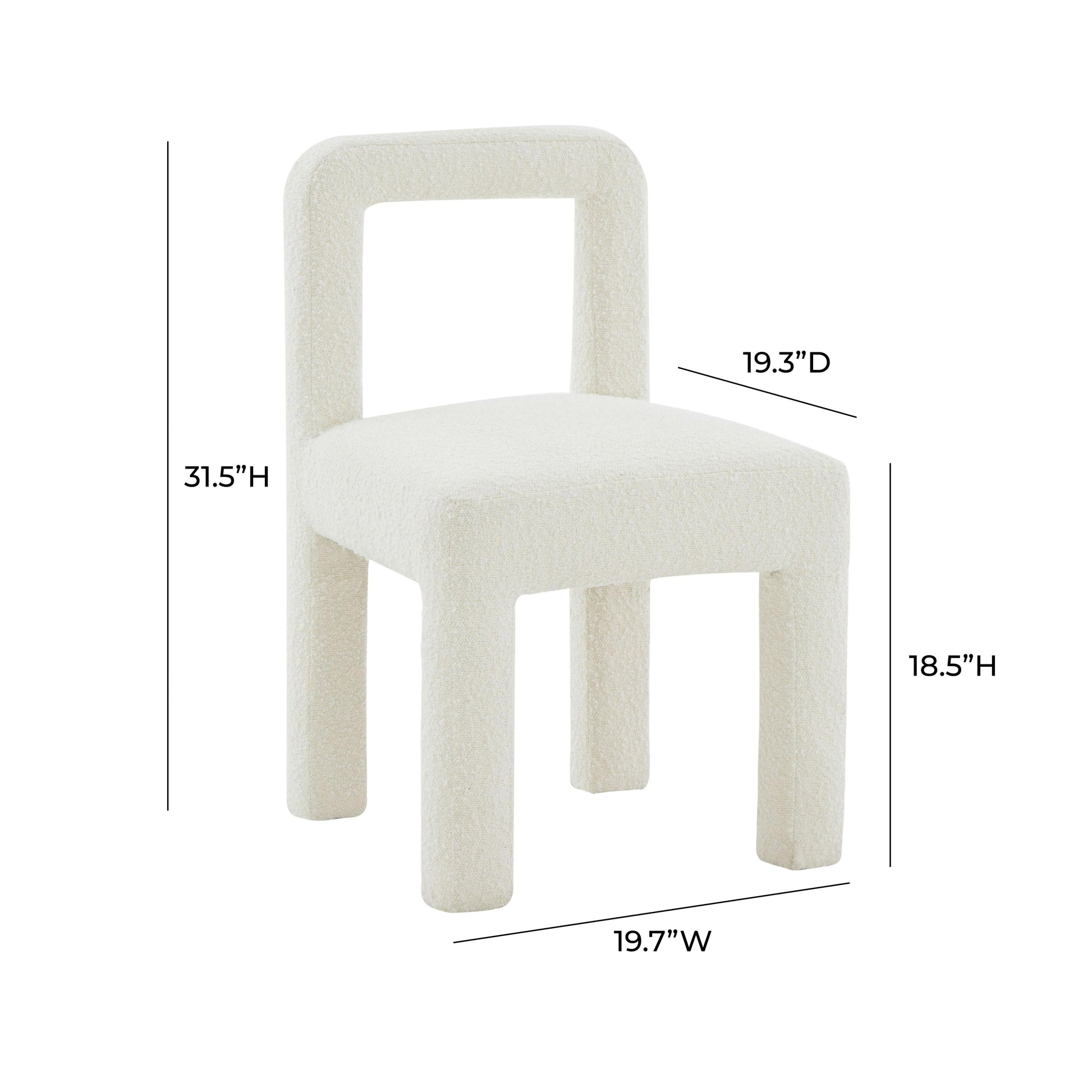 Hazel Boucle Dining Chair by TOV D68466