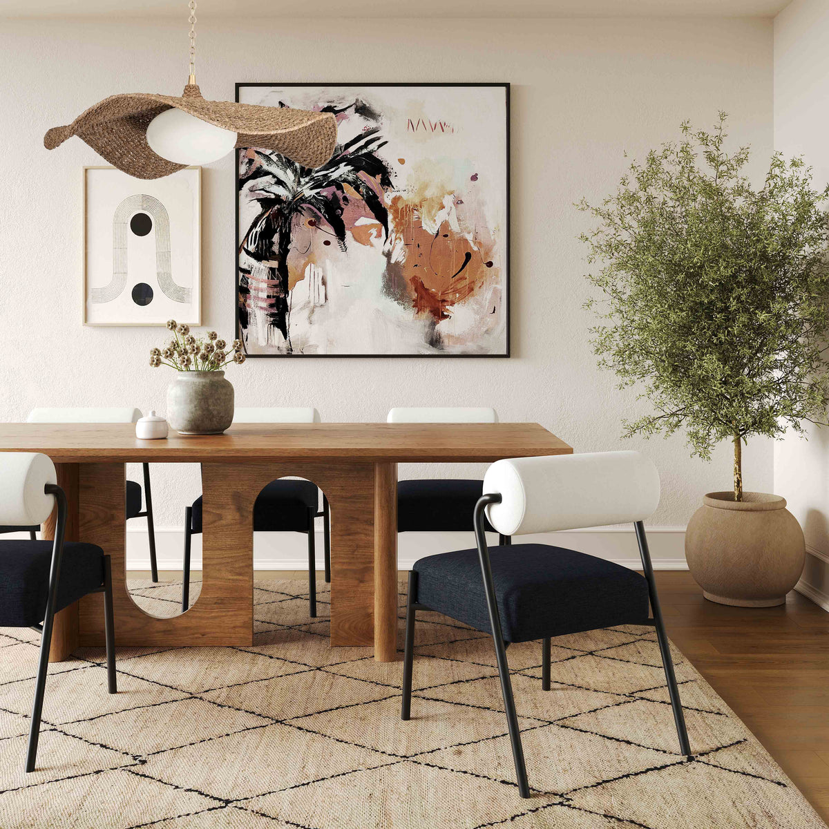 Satra 92" Walnut Rectangular Dining Table by TOV Furniture – photo 2 of 6