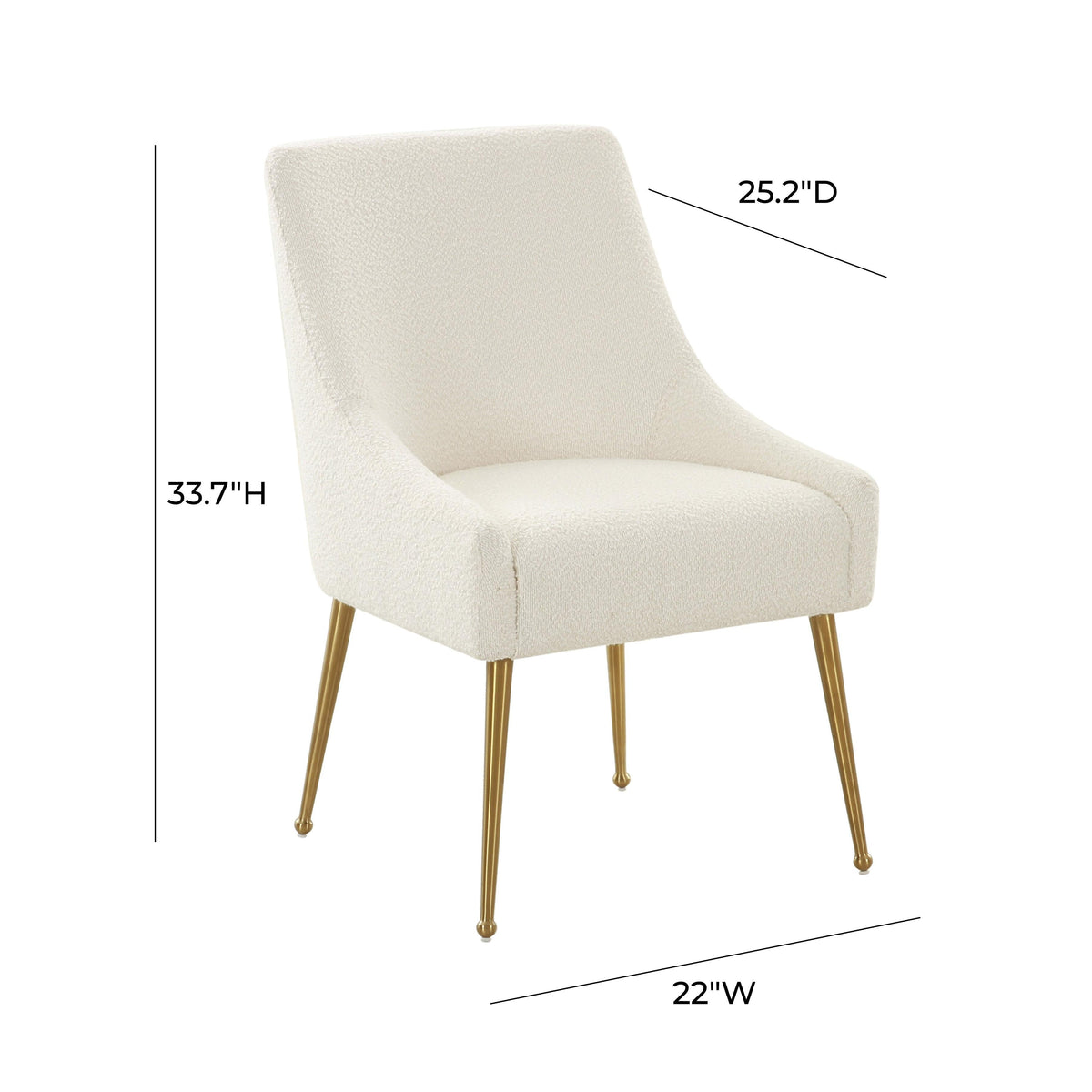 Beatrix Cream Performance Boucle Side Chair by TOV Furniture – photo 6 of 6