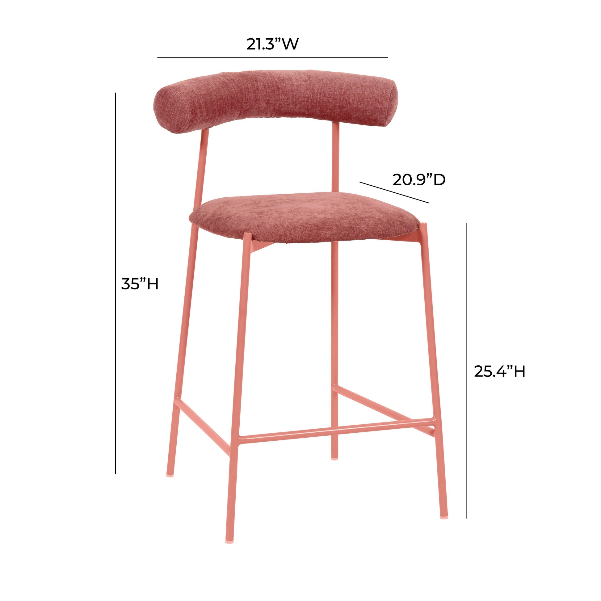 Liliana Performance Velvet Stool by TOV D68767