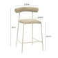 Liliana Performance Velvet Stool by TOV D68768