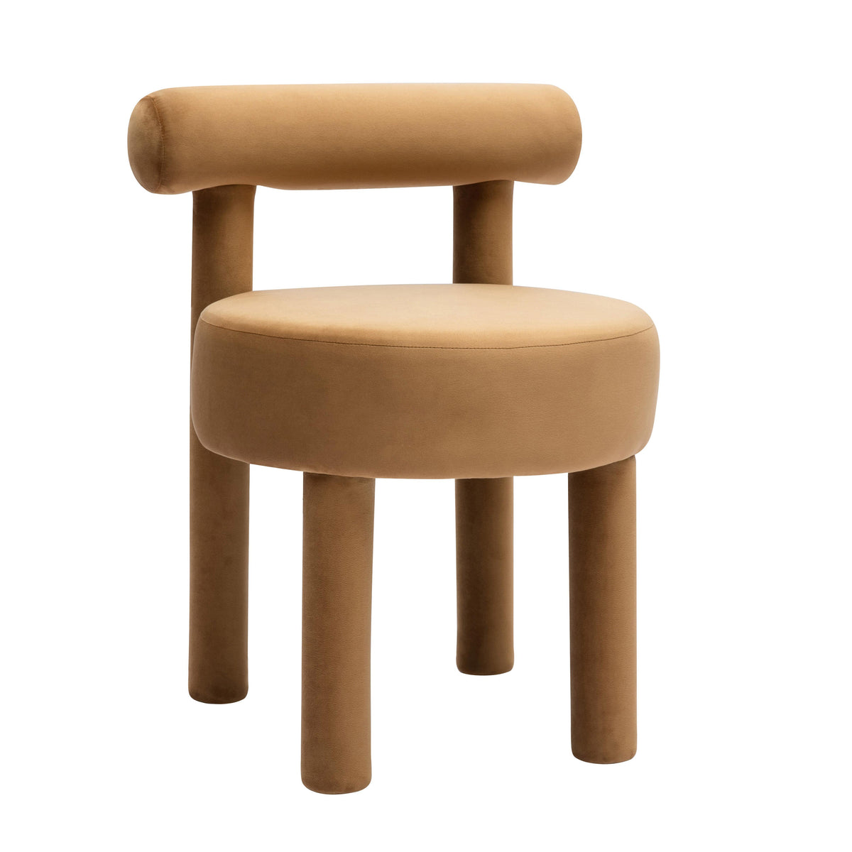 Carmel Cognac Performance Velvet Dining Chair by TOV Furniture – photo 1 of 7