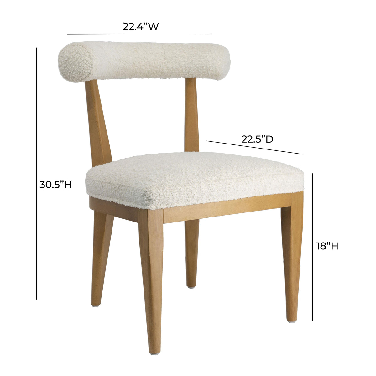 Palla Cream Performance Boucle Dining Chair by TOV Furniture – photo 6 of 6