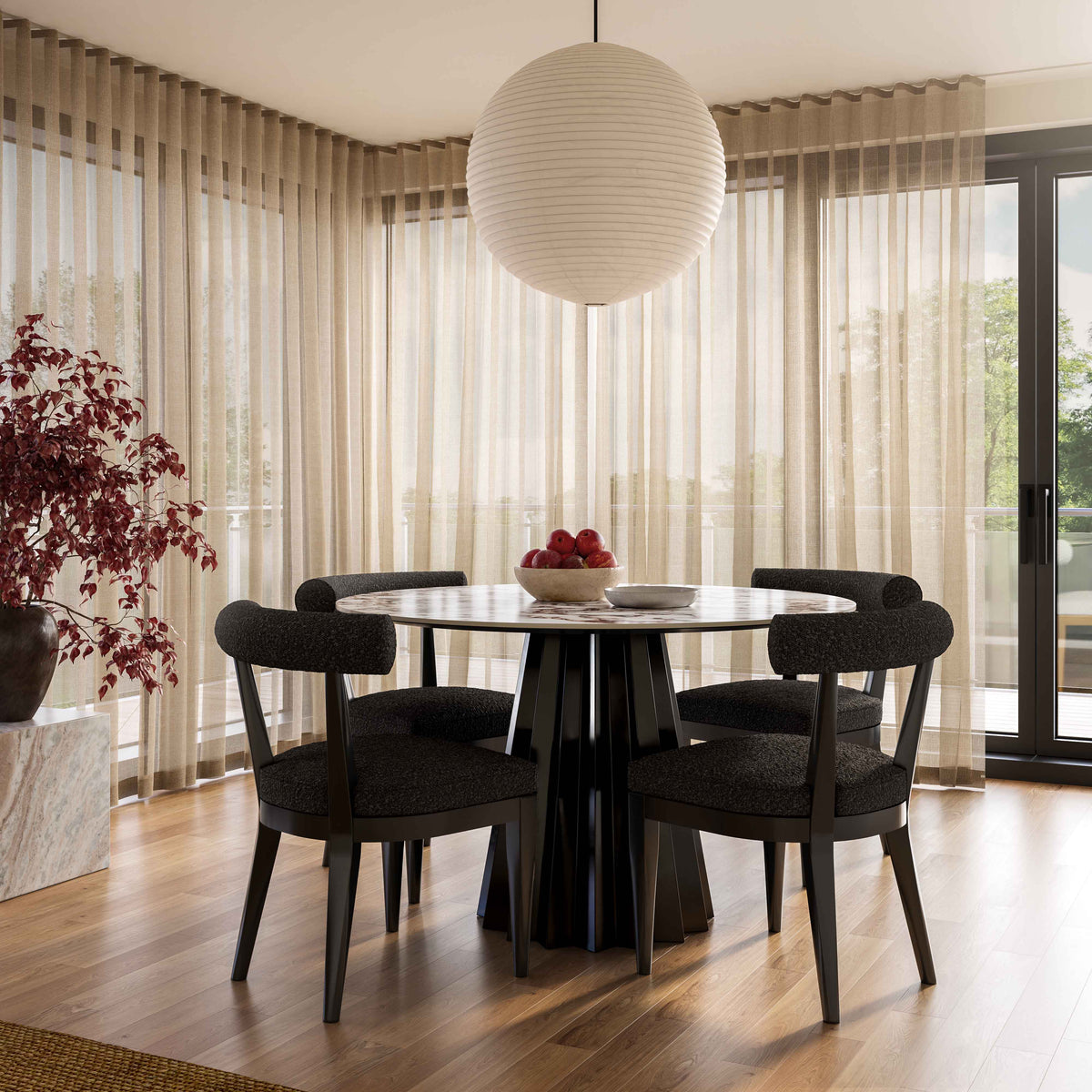 Palla Black Performance Boucle Dining Chair by TOV Furniture – photo 2 of 6