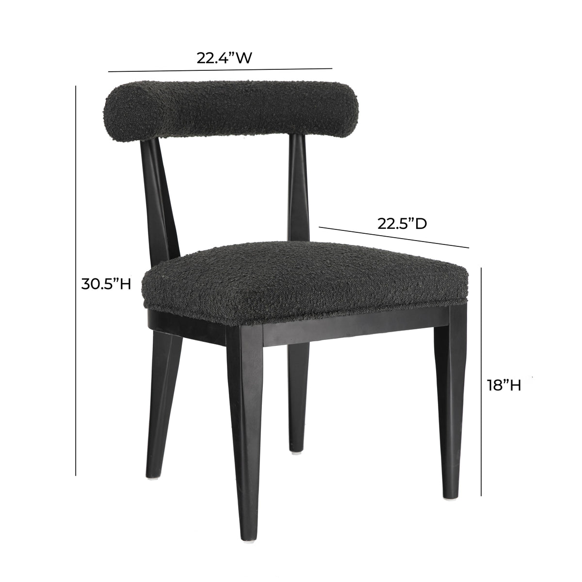 Palla Black Performance Boucle Dining Chair by TOV Furniture – photo 6 of 6