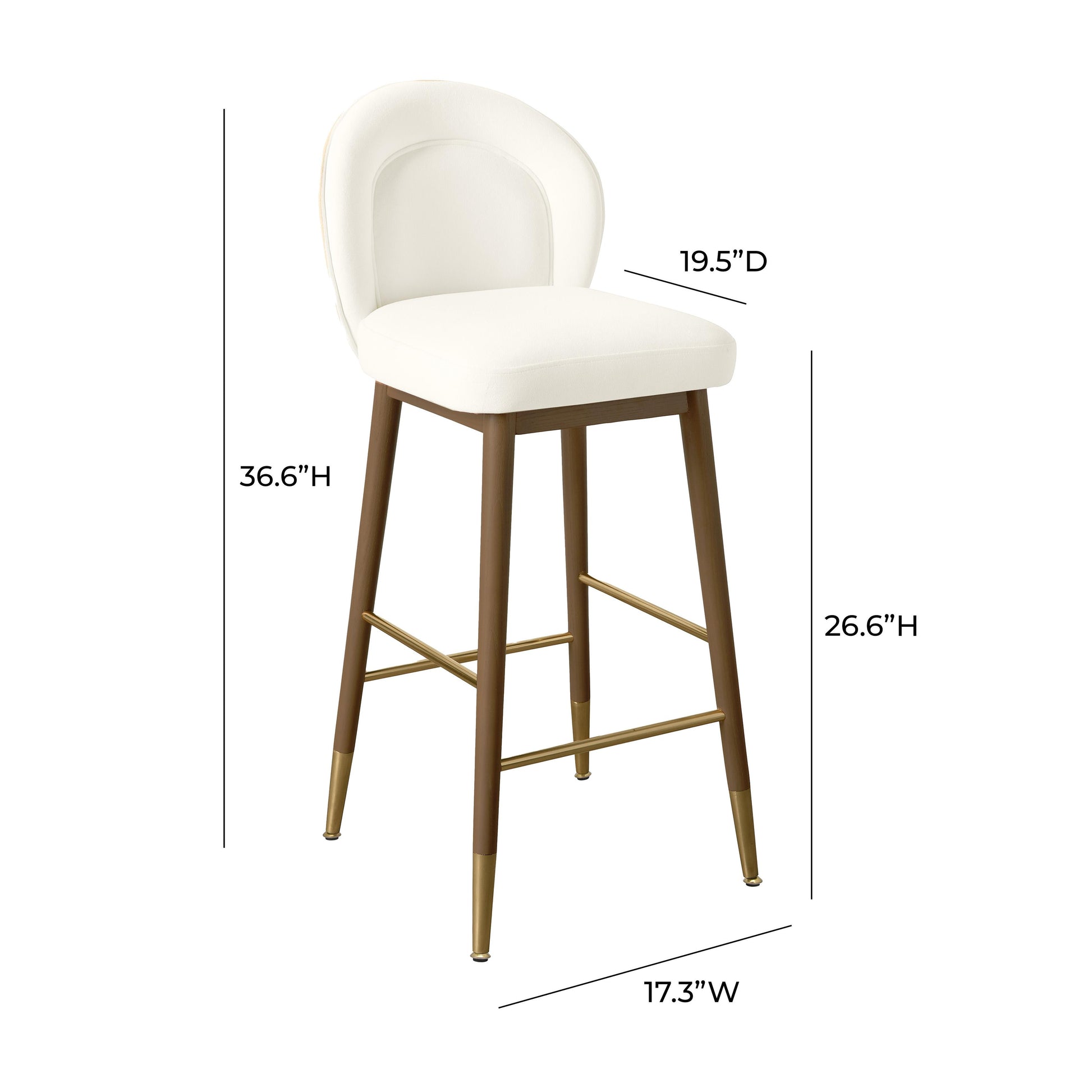 Hailey Velvet Stool by TOV D68844