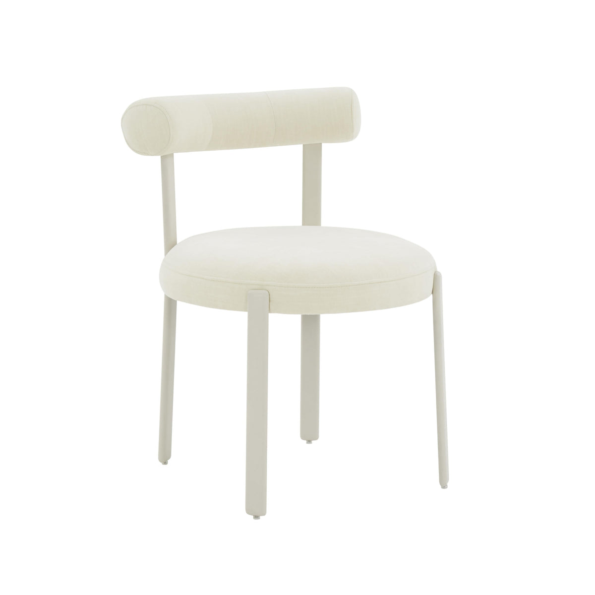 Margaret Performance Chenille Bolster Back Dining Chair in Cream by TOV Furniture – photo 1 of 6