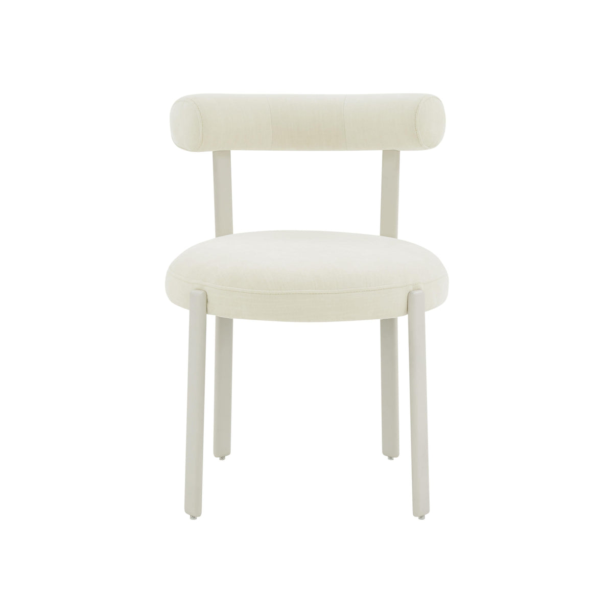 Margaret Performance Chenille Bolster Back Dining Chair in Cream by TOV Furniture – photo 3 of 6