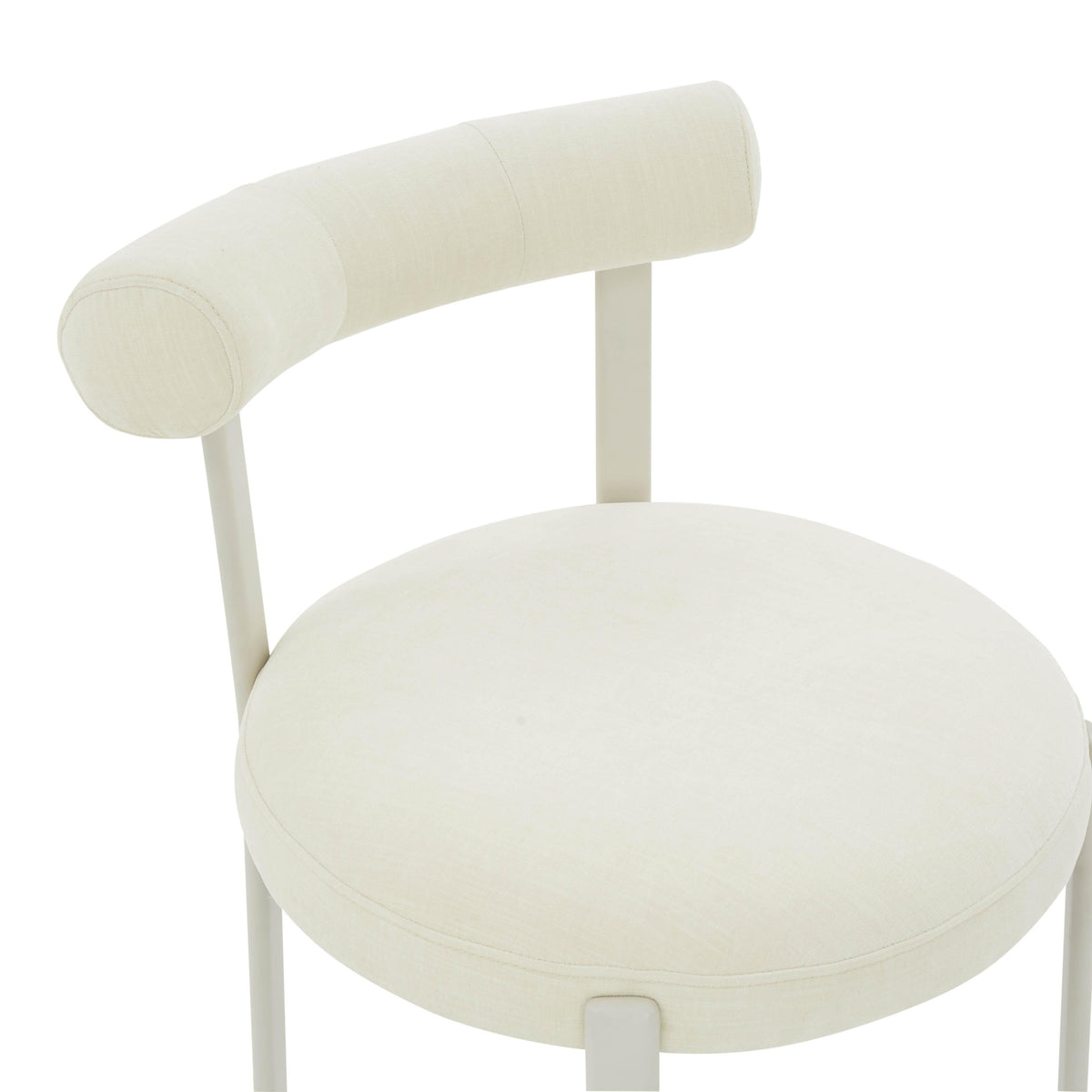 Margaret Performance Chenille Bolster Back Dining Chair in Cream by TOV Furniture – photo 5 of 6