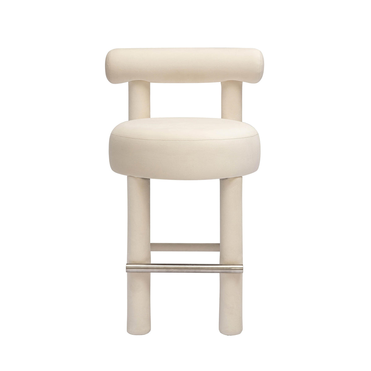 Carmel Cream Performance Velvet Counter Stool by TOV Furniture – photo 3 of 6