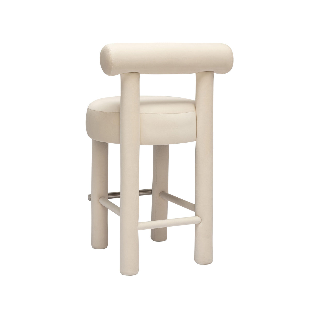 Carmel Cream Performance Velvet Counter Stool by TOV Furniture – photo 4 of 6