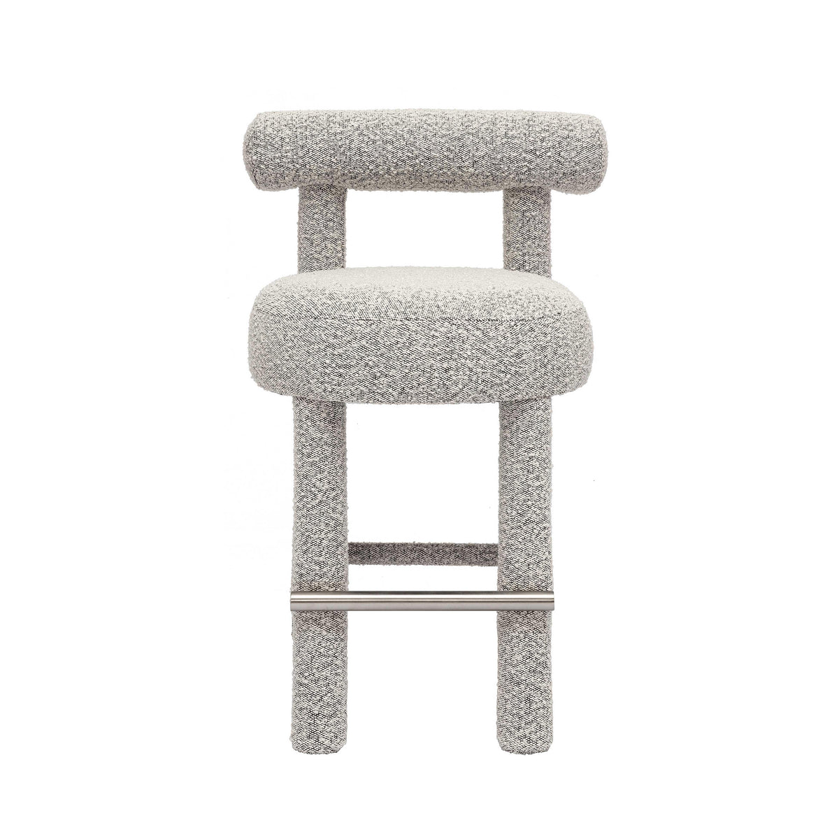 Carmel Black & White Performance Boucle Counter Stool by TOV Furniture – photo 3 of 6
