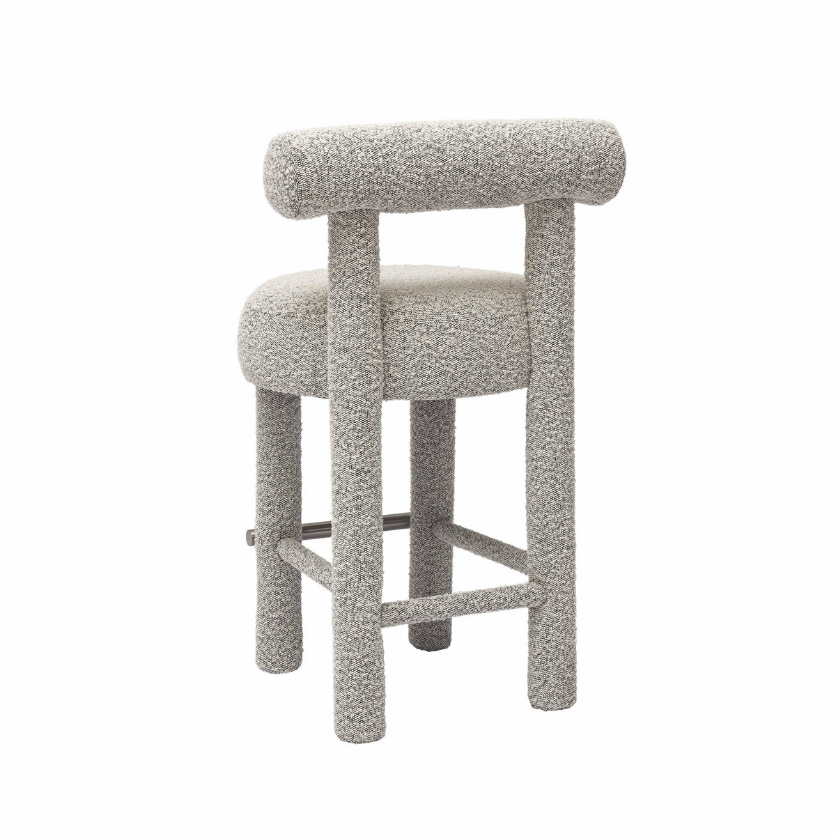Carmel Black & White Performance Boucle Counter Stool by TOV Furniture – photo 4 of 6