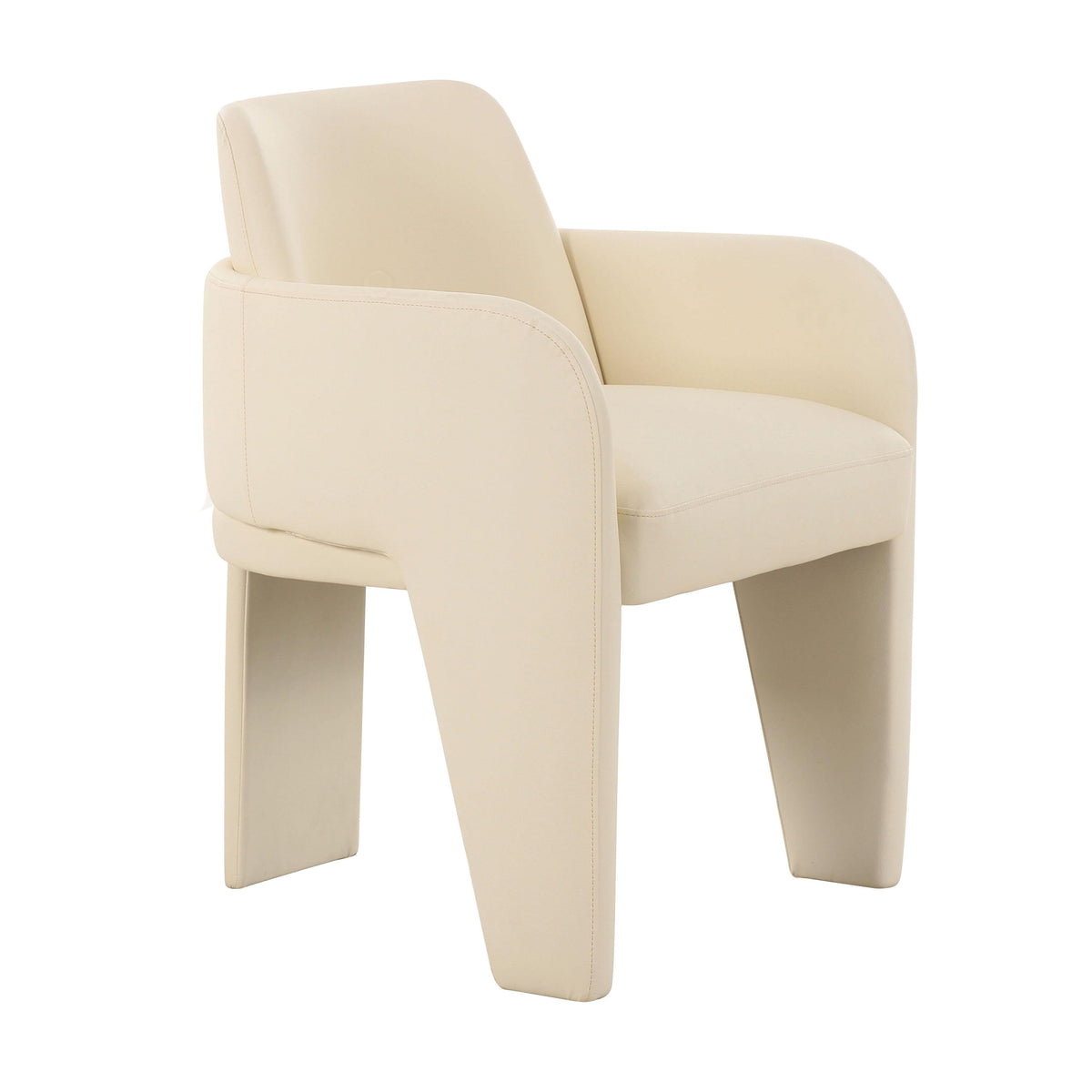 Leo Cream Performance Vegan Leather Dining Chair by TOV Furniture – photo 1 of 7