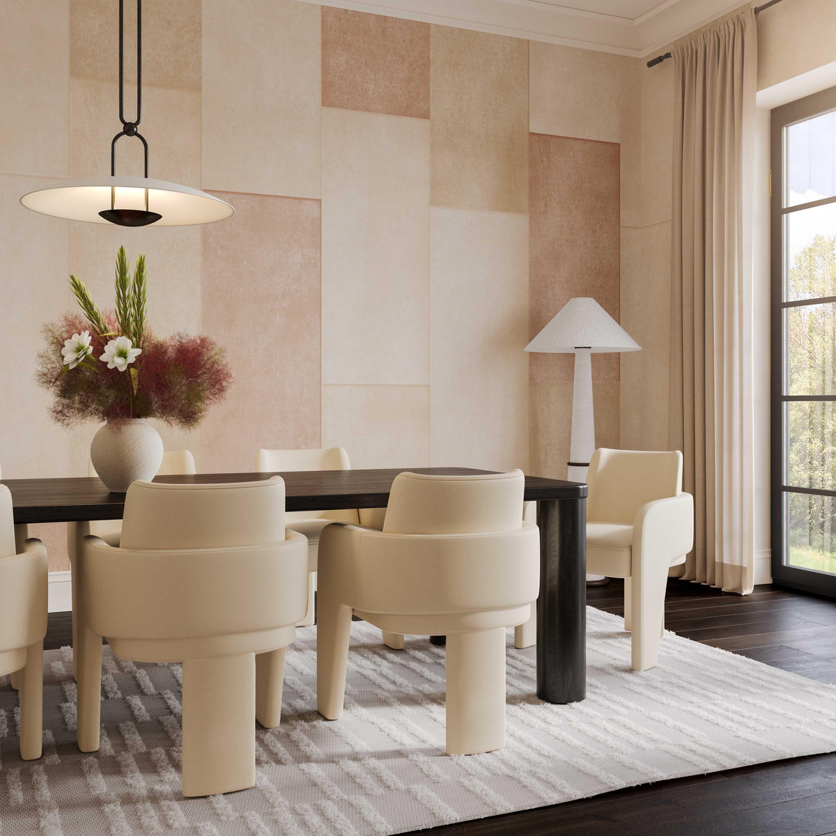 Leo Cream Performance Vegan Leather Dining Chair by TOV Furniture – photo 2 of 7