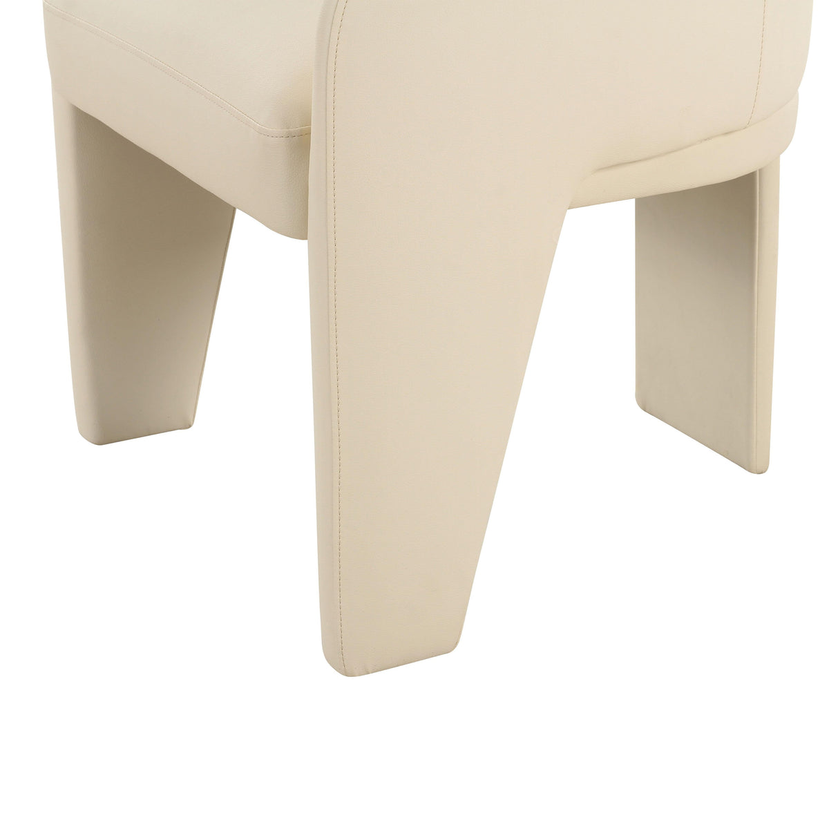 Leo Cream Performance Vegan Leather Dining Chair by TOV Furniture – photo 5 of 7