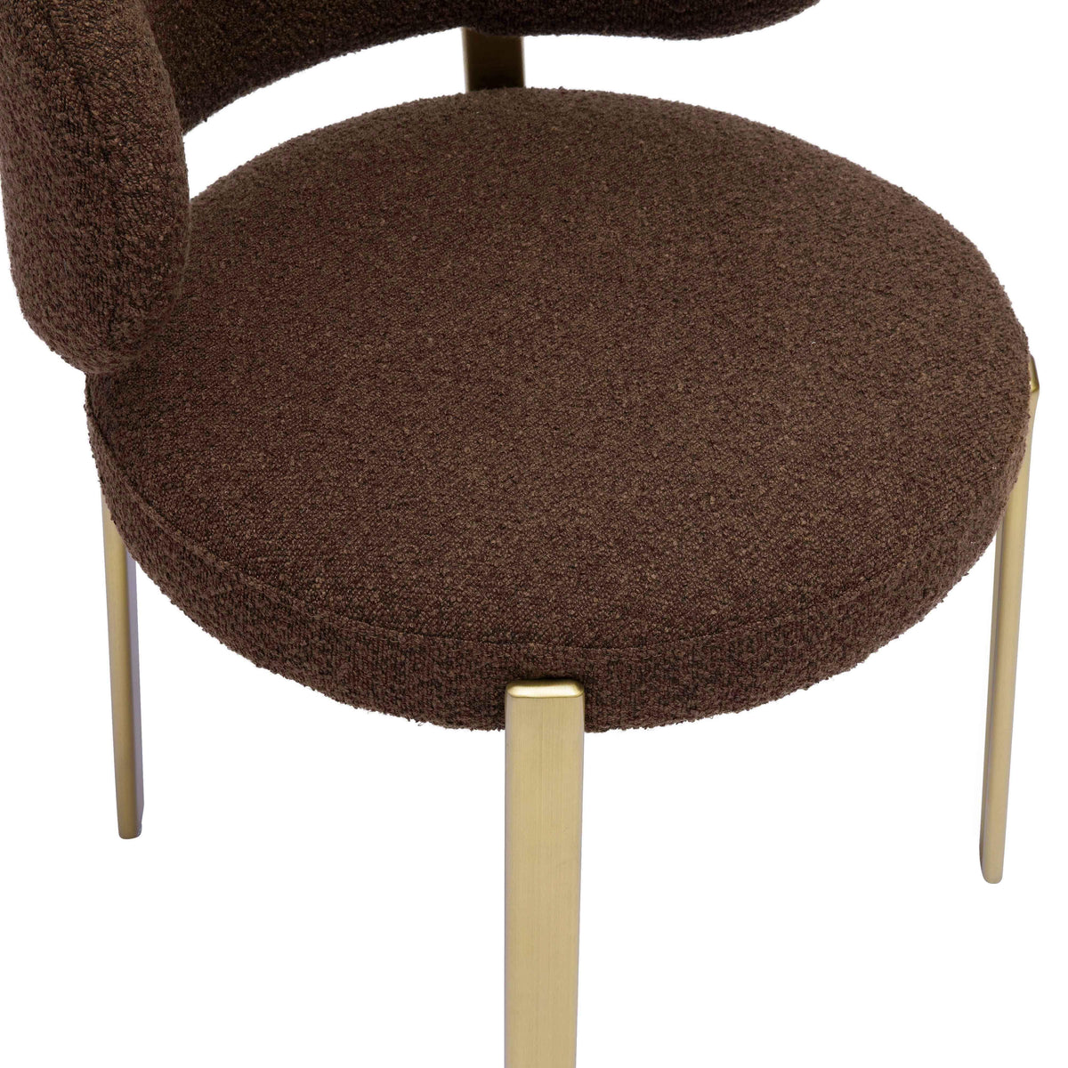 Margaret Chocolate Brown Performance Boucle Dining Chair by TOV Furniture – photo 7 of 8