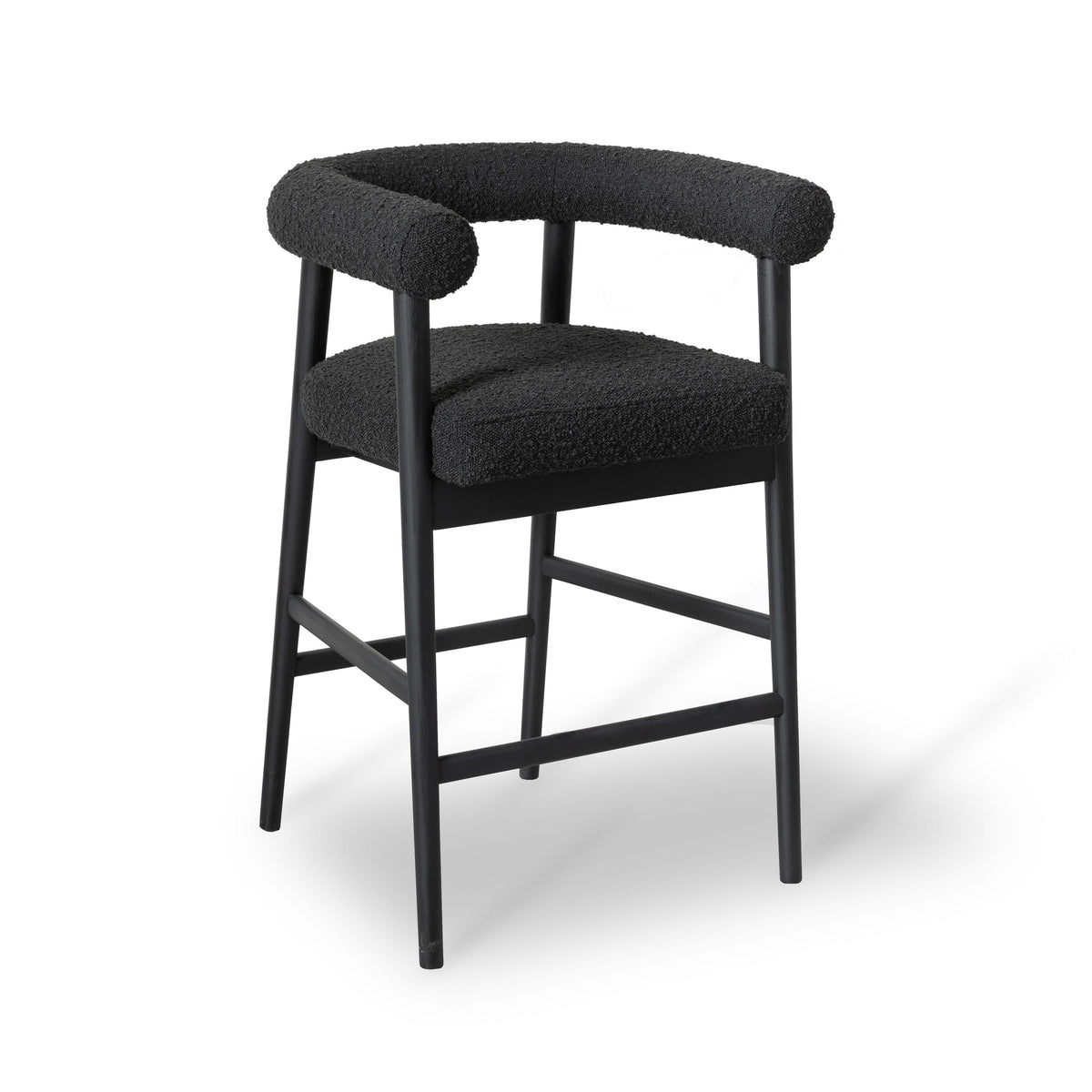 Spara Black Performance Boucle Counter Stool by TOV Furniture – photo 1 of 6