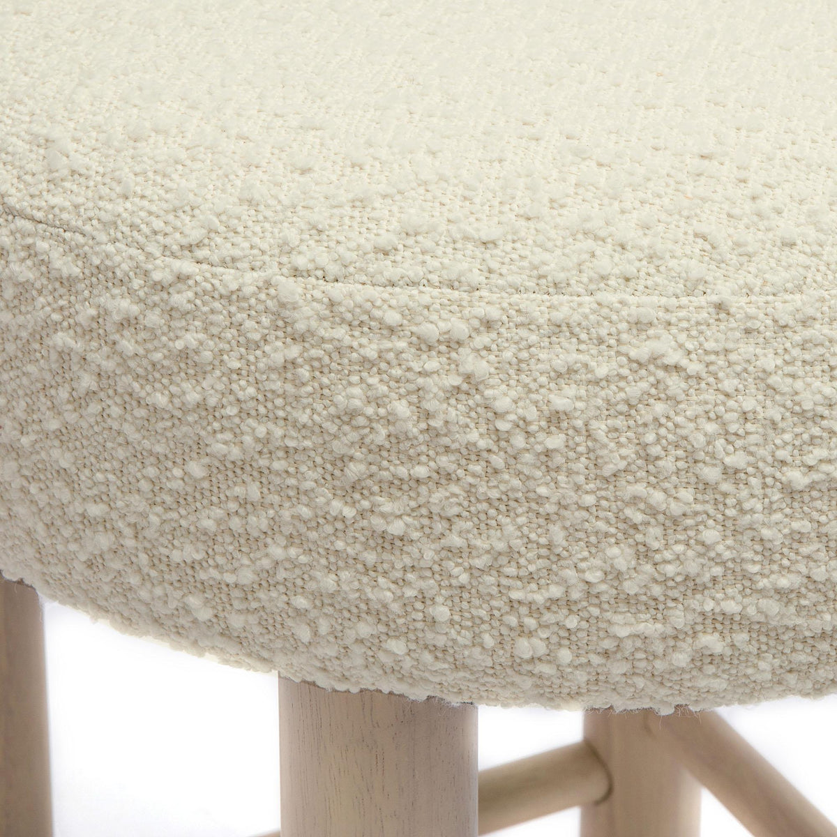 Carmel Cream Performance Boucle and Solid Wood Counter Stool by TOV Furniture – photo 6 of 7