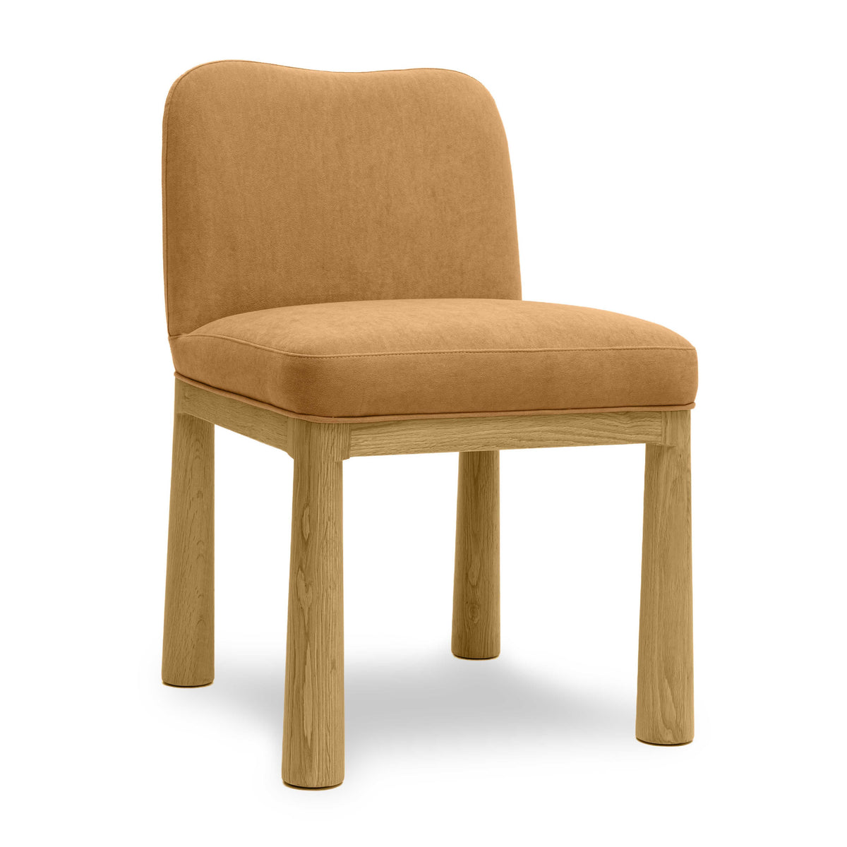 Tiara Cognac Performance Velvet Oak Dining Chair by TOV Furniture – photo 1 of 7