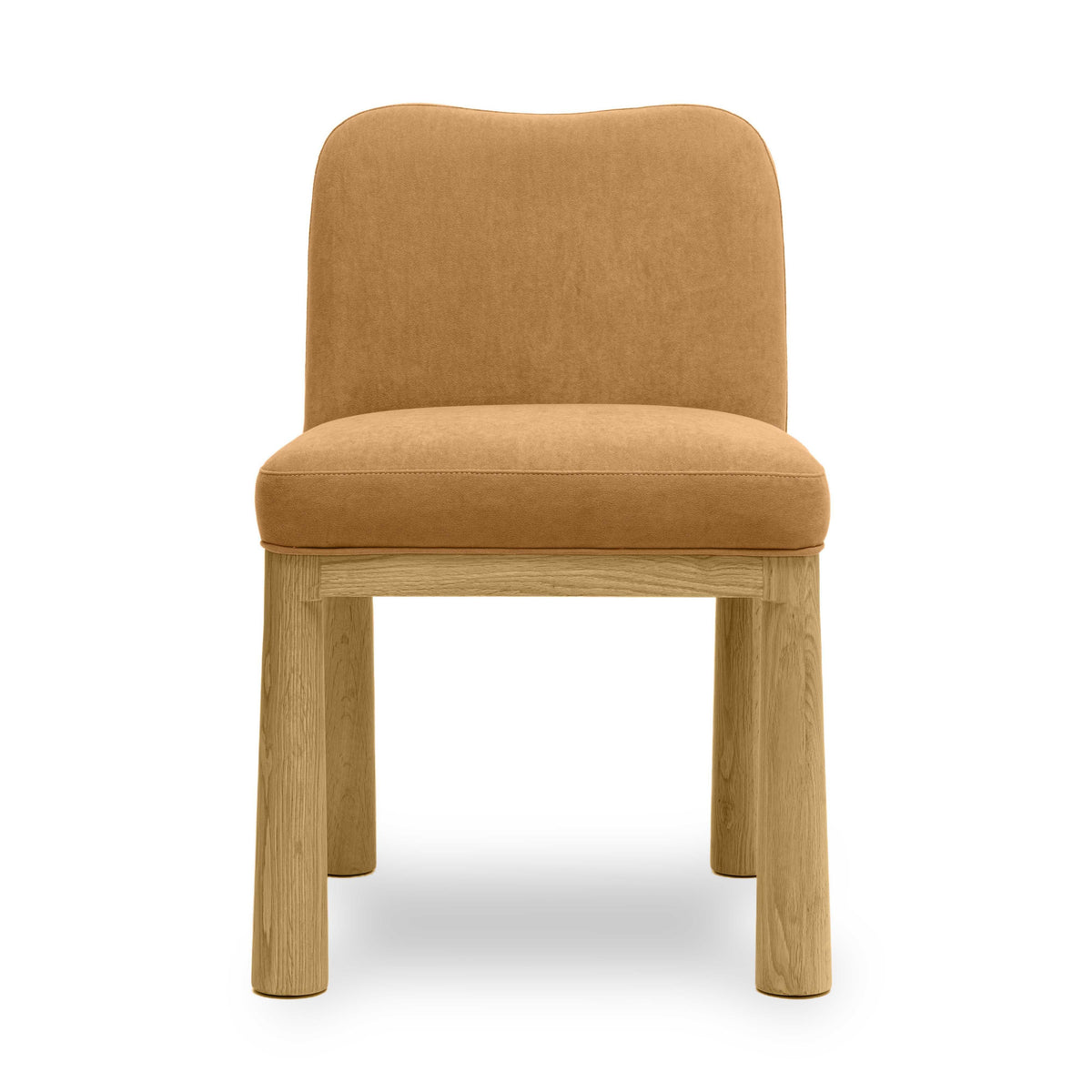 Tiara Cognac Performance Velvet Oak Dining Chair by TOV Furniture – photo 3 of 7