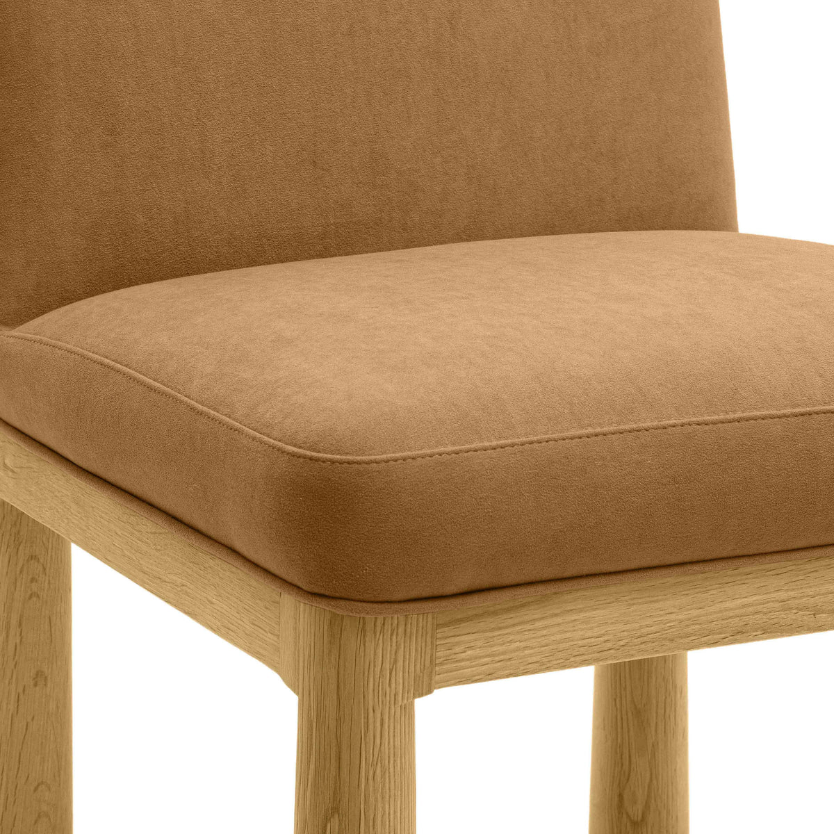 Tiara Cognac Performance Velvet Oak Dining Chair by TOV Furniture – photo 5 of 7