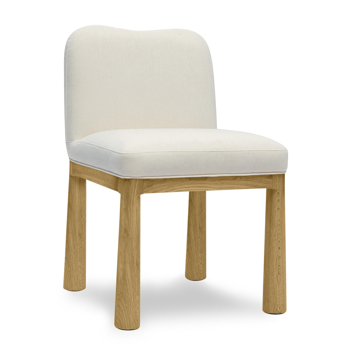 Tiara Cream Performance Velvet Oak Dining Chair by TOV Furniture – photo 1 of 7