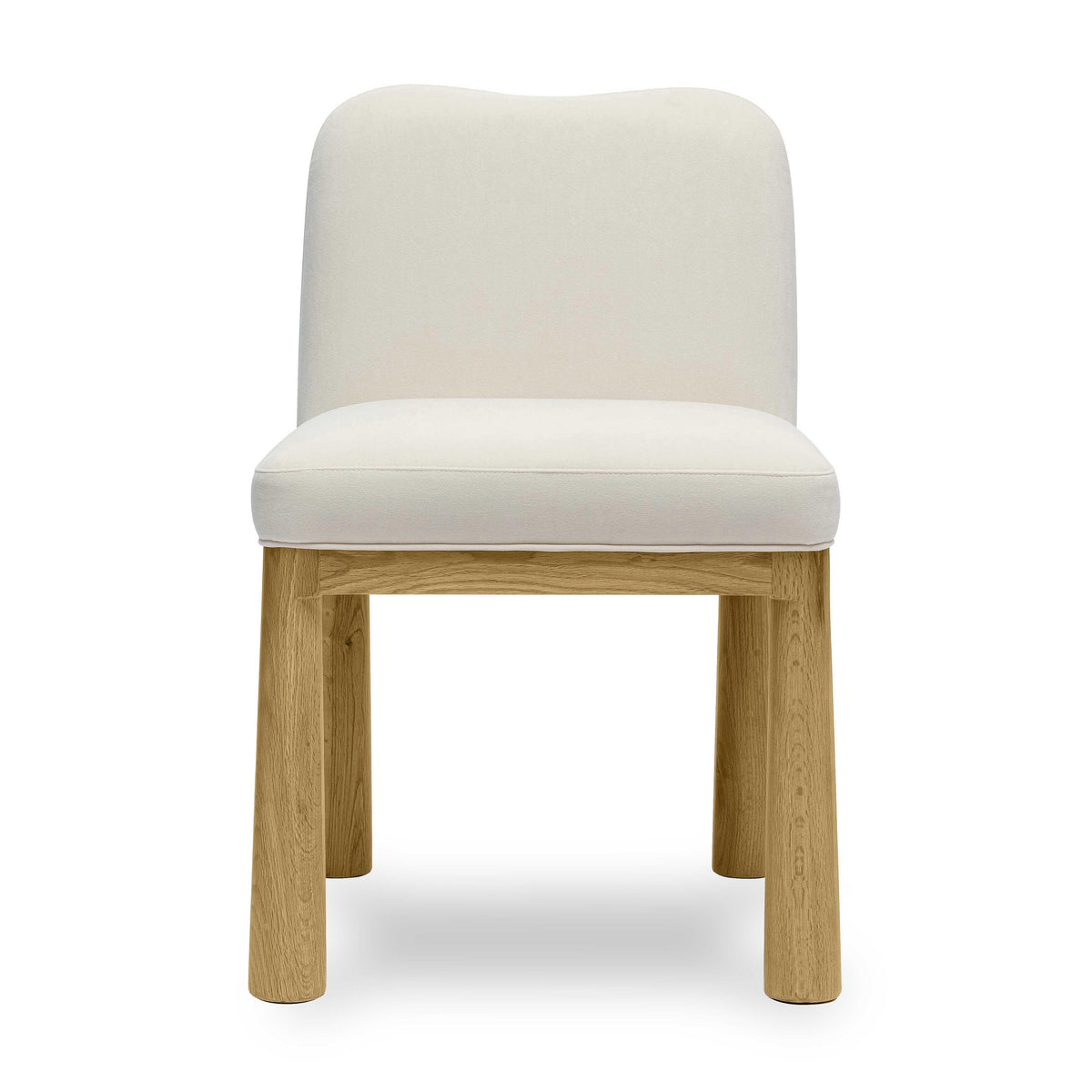 Tiara Cream Performance Velvet Oak Dining Chair by TOV Furniture – photo 3 of 7