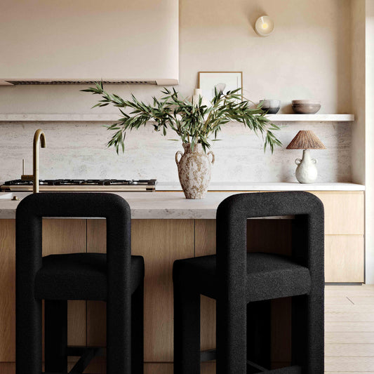 Hazel Black Performance Boucle Counter Stool by TOV Furniture – photo 2 of 7