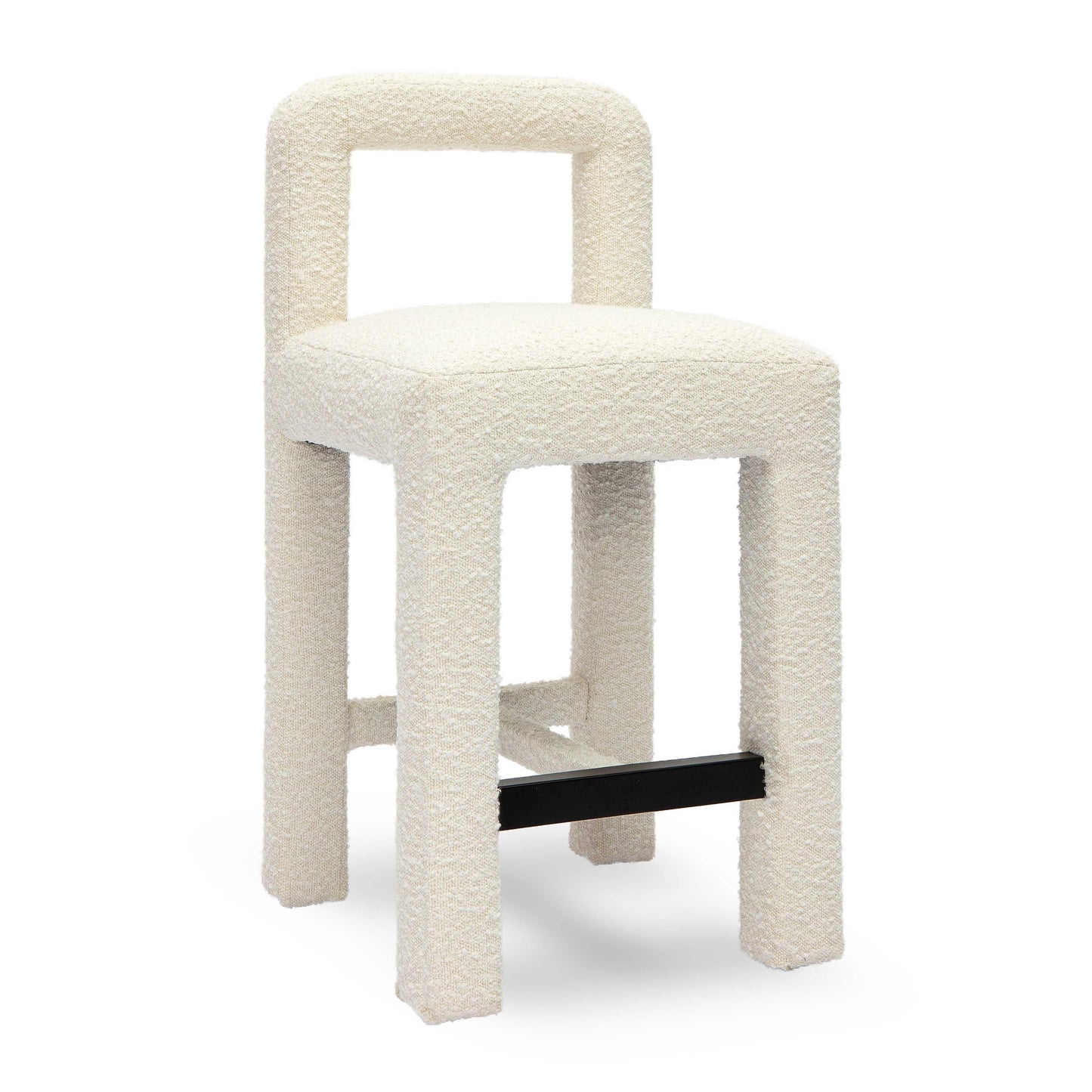Hazel Performance Boucle Counter Stool Cream by Tov Furniture