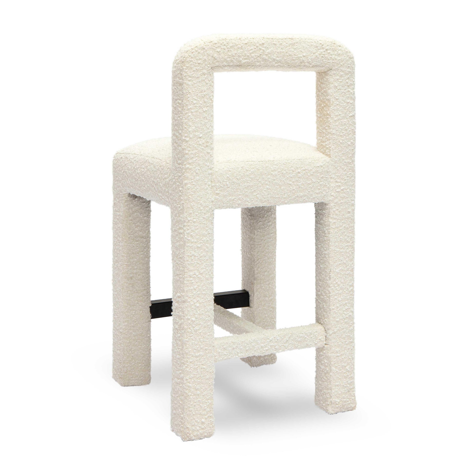 Hazel Performance Boucle Counter Stool Cream by Tov Furniture