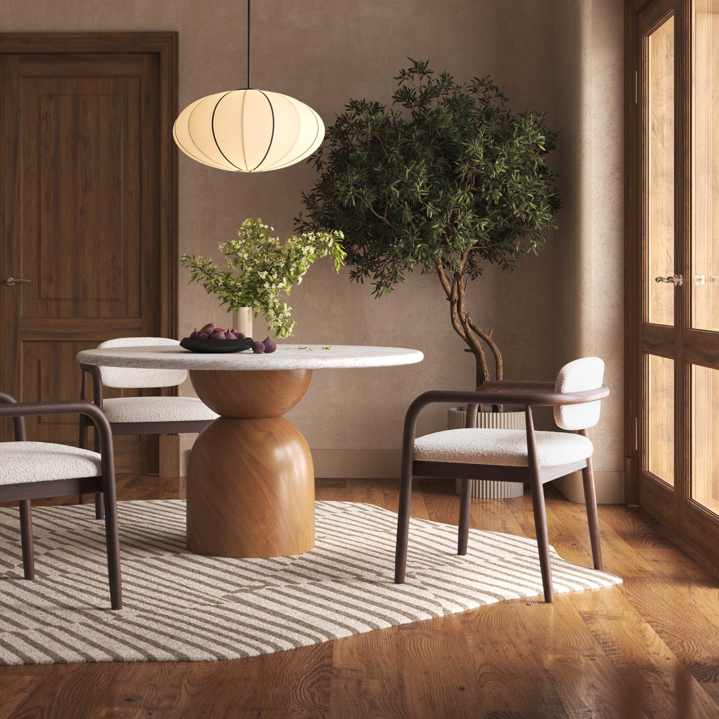 Betsy Cream Performance Boucle Dining Chair Cream by Tov Furniture