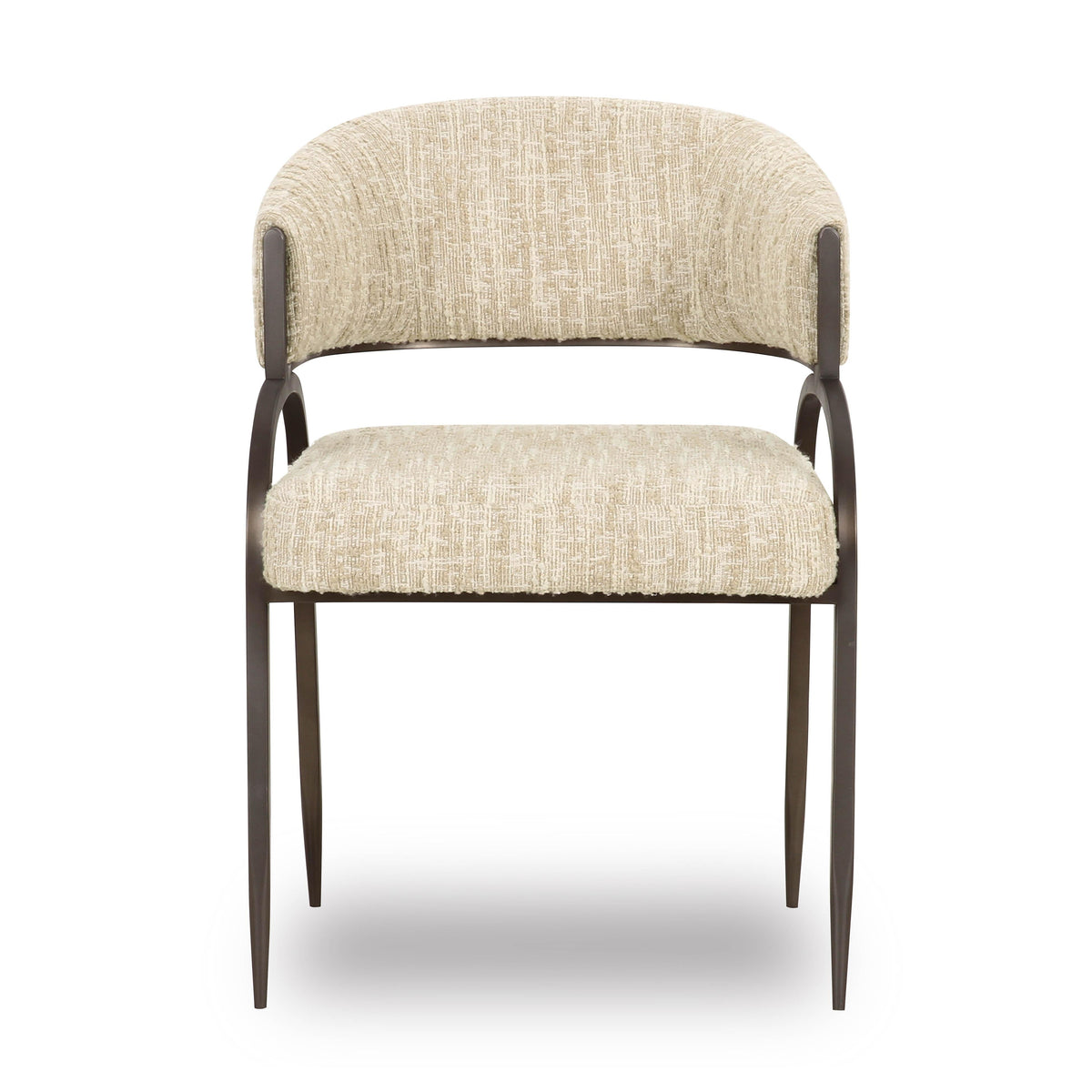 Tatum Taupe Textured Performance Boucle Dining Chair by TOV Furniture – photo 3 of 7