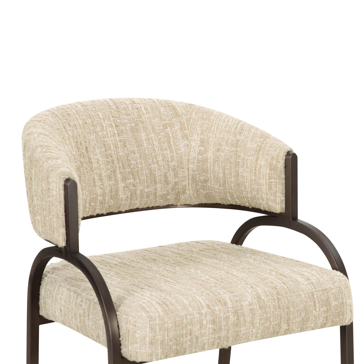 Tatum Taupe Textured Performance Boucle Dining Chair by TOV Furniture – photo 5 of 7